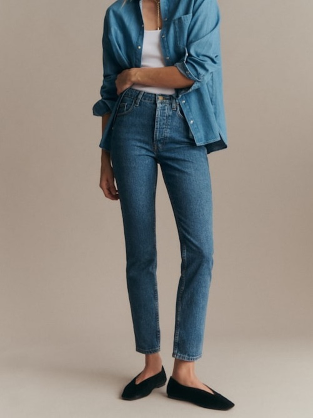 Sezane Le Brut Sexy Jeans 27 Parisian Chic French Girl Style High Rise Straight